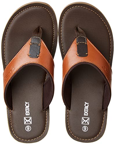 Image of Extacy By Red Chief mens Leather Slippers Flip-Flops