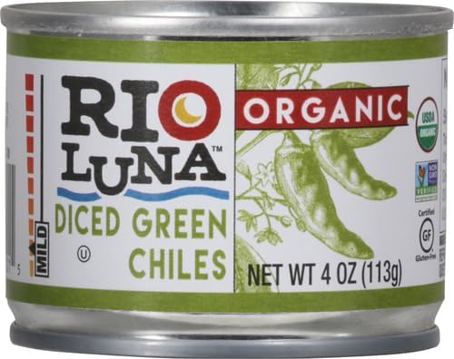 Rio Luna, Organice Diced Green Chile, 4 Ounce