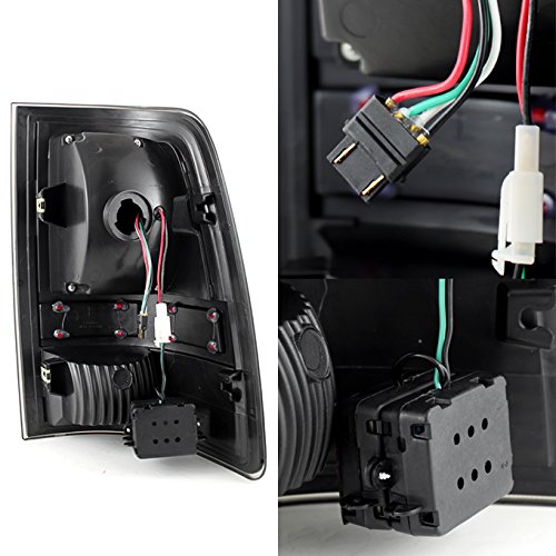 AKKON - Fits Black Smoked 2009-2018 Dodge Ram 1500 10-18 Ram 2500 3500 Pickup Truck LED Tail Lights Driver+Passenger Pair Set