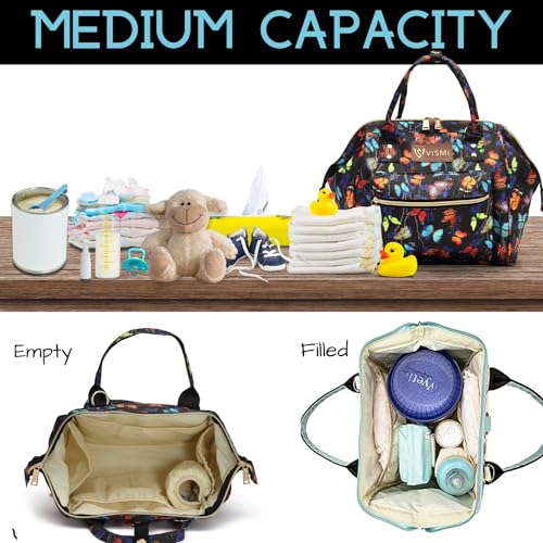 Image of VISMIINTREND Mini Diaper Bag for Baby | Small Nappy Bags for Mother | Maternity Travel Handbag | Hospital Bags for Mom | Baby Shower Gift for Mom | Gifts for New Born Baby Boy Girl
