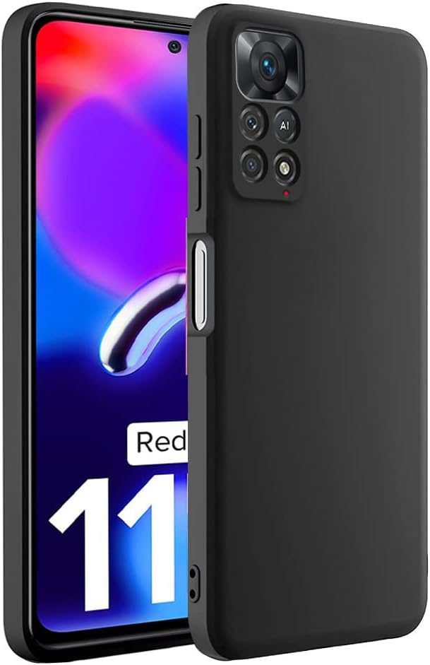 Silicone Protective Back Cover for Redmi Note 11 Pro/Pro Plus 5G - Camera Protection (Black)