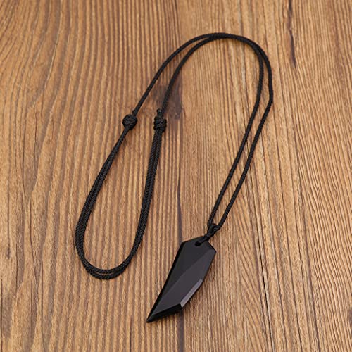Coai Obsidian Howlite Wolf Tooth Yin Yang Couples Pendant Necklaces #TOP4