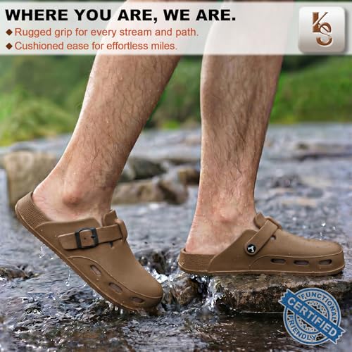 Image of KEMISANT Women Clogs,Comfortable Mules Sandals Slippers Nurse Garden Shoes Unisex for Men Cushioned Support