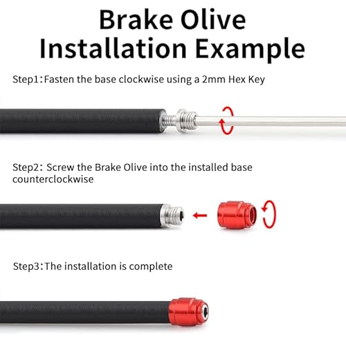 image for YUTUING Bicycle 3M Hydraulic Brake Hose and Bike Brake Olive Connectin