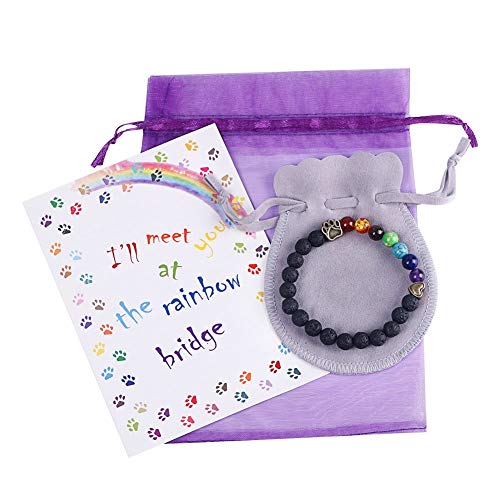 EASTDAMO Pet Memorial Bracelet Gifts for Rainbow Bridge