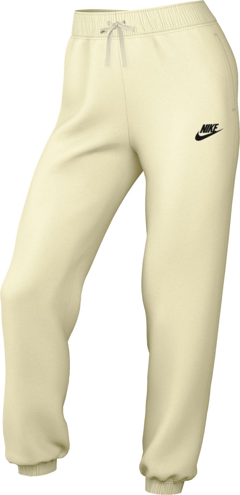 NIKE DQ5191-113 W NSW Club FLC MR Pant STD Pants Women's Coconut Milk/Black Size L