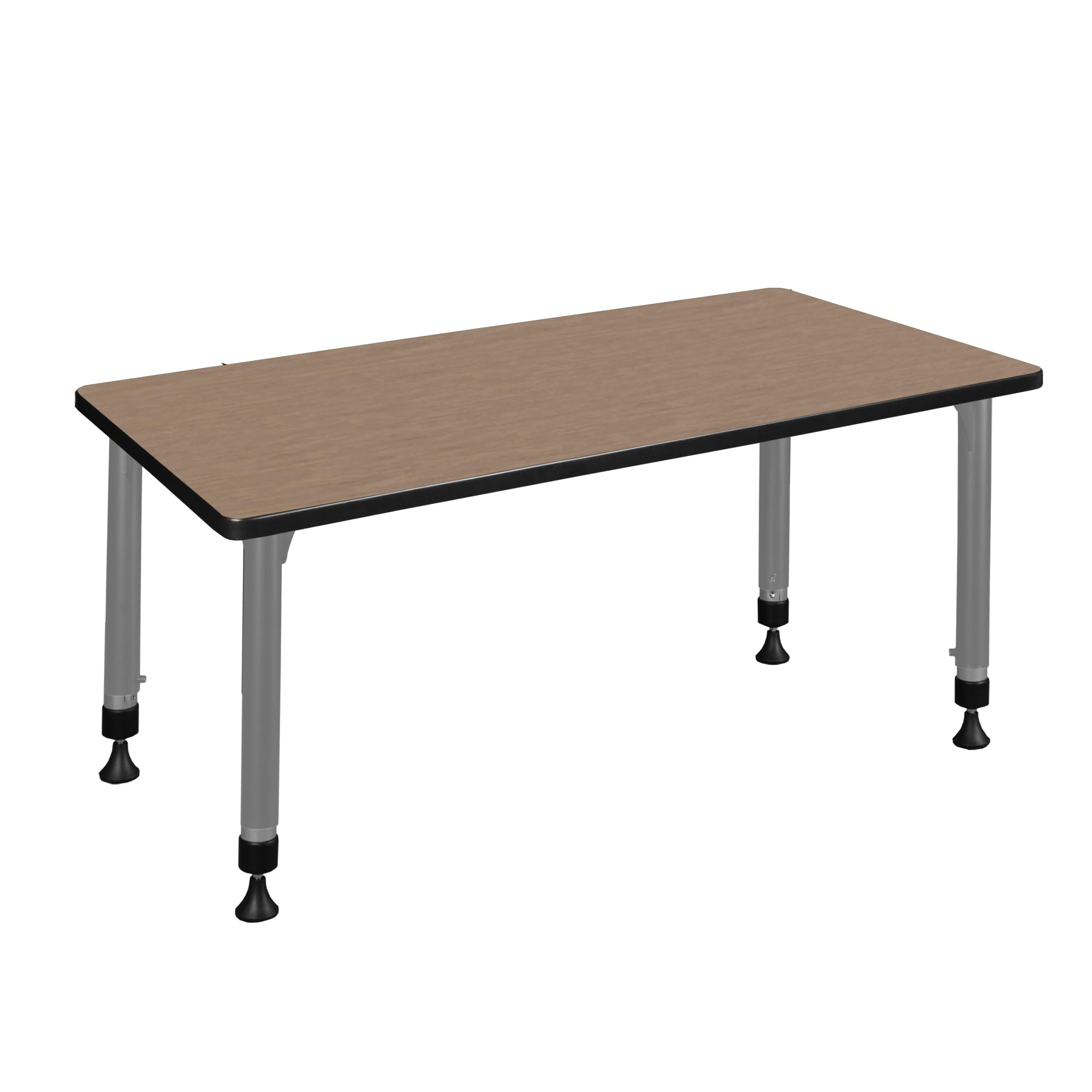 Regency Kee 42 x 24 in. Height Adjustable Classroom Activity Table- Noble Oak Top & Grey Base