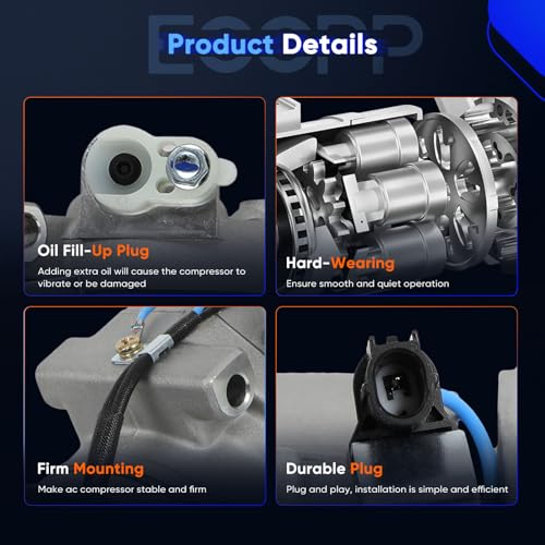 Image of ECCPP A /C Compressor Fit for Honda Odyssey for Honda Pilot Odyssey 3.5L 2008-2017 Air Conditioning Compressor
