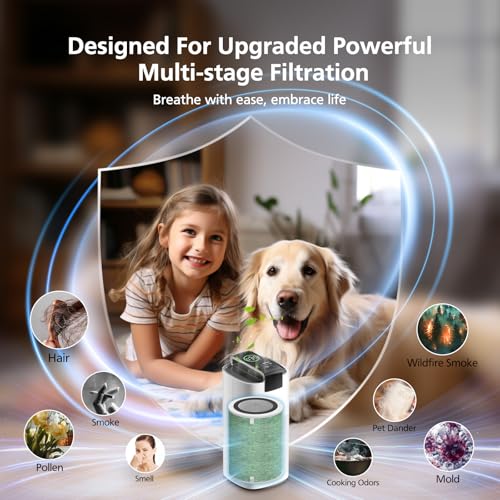 Image of MR7566 Replacement Filter Compatible with MORENTO MR7566 Air Purifier for Home Large Room, 4-in-1 High-Efficiency MR7566-WF for Odor and Smoke, MR7566 Filter for MORENTO, 2 Pack
