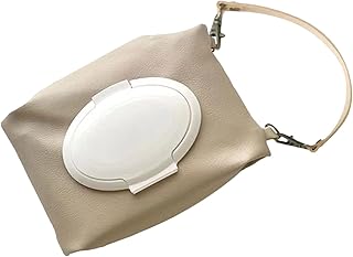 Wipes Container Pouch Case, Leather Wet Tissue Storage Bag, Outdoor Travel Hanging Wet Tissue Bag, Refillable Wipe Container, Wipes Hangings Storage, Reusable Travel Wet Wipe Pouch