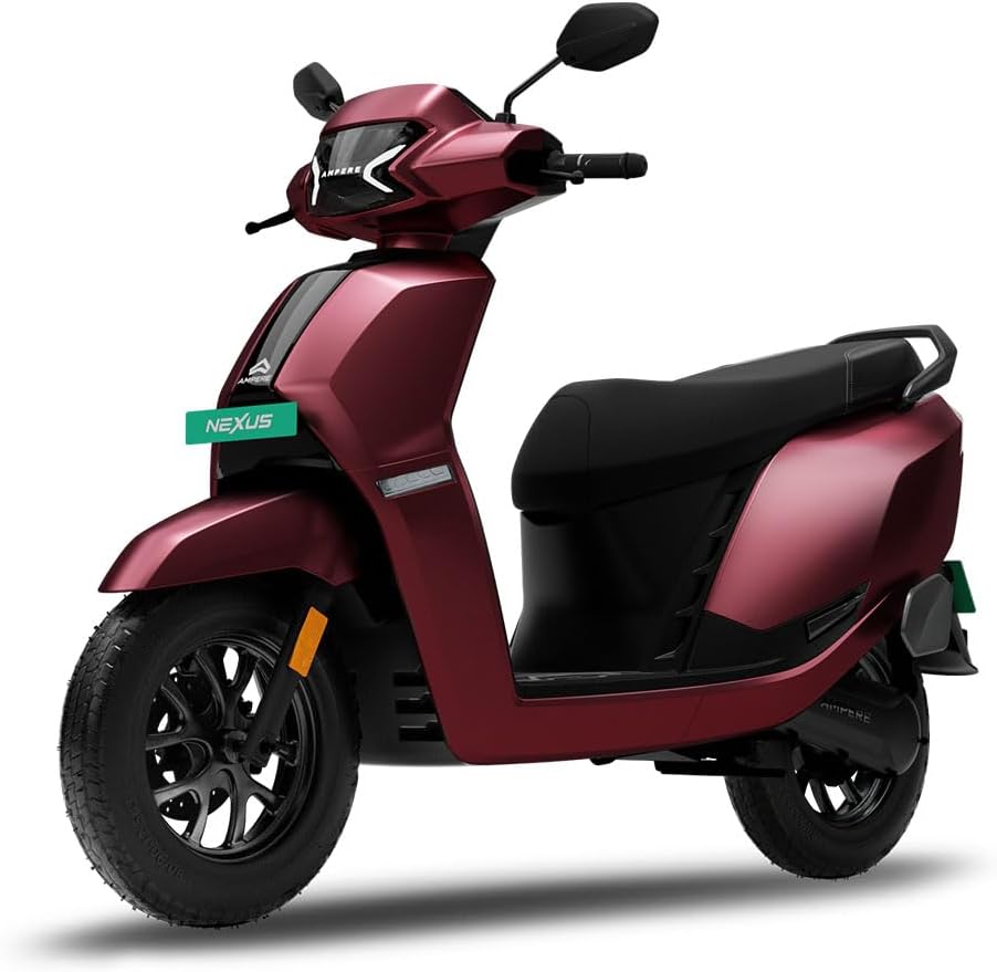 Ampere Nexus ST Electric Scooter by Greaves | 136 km IDC Range | 3.3 hr Fast Charging | Safe LFP Battery with 5-Year / 75,000 km Warranty | Colour: Indian Red (Ex-Showroom)
