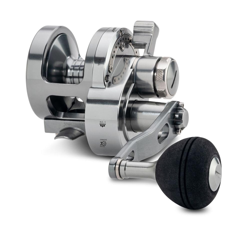 Full Metal Jig SD-4001LH, Jigging-Multirolle, Aluminium-Gehäuse, Meeresangel, Linkshand, Norwegenrolle, Multirolle