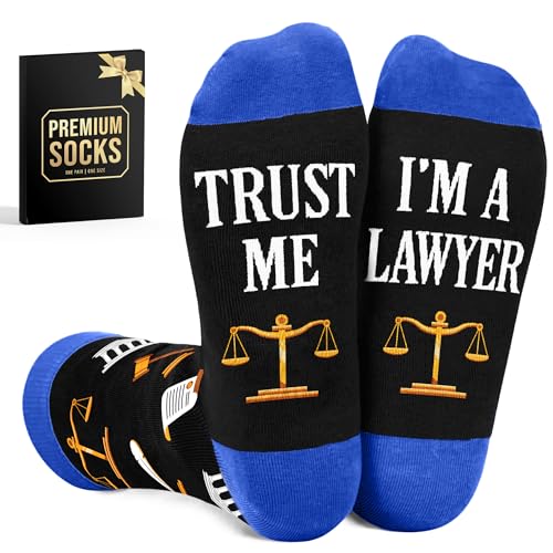 Lawyer Gifts - Cool Socks for Law School Graduates Ideal for Future Lawyers Perfect Bar Exam Gifts Creative Attorney Gift for Men Unique and Funny Gift for Law Students