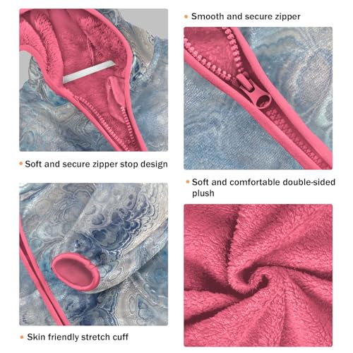 GuoChe Fractal Marble Vein Wavy Ink Dye Boys Fleece Jacket3