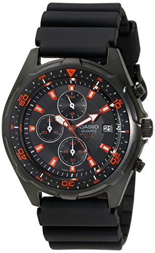 Casio Men's AMW370B-1A1 Black Analog Multi-Function Watch