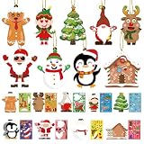 Christmas Crafts for Kids, DIY Ornament Making Kit with Stickers, 36 Pack