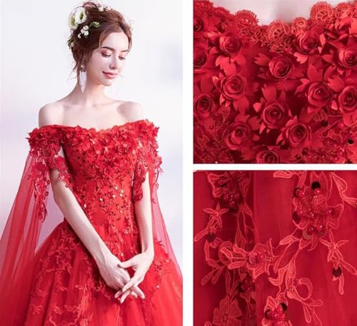 LEJY Women's Off The Shoulder Dress Masquerade Ball Gowns Prom Dress 20194