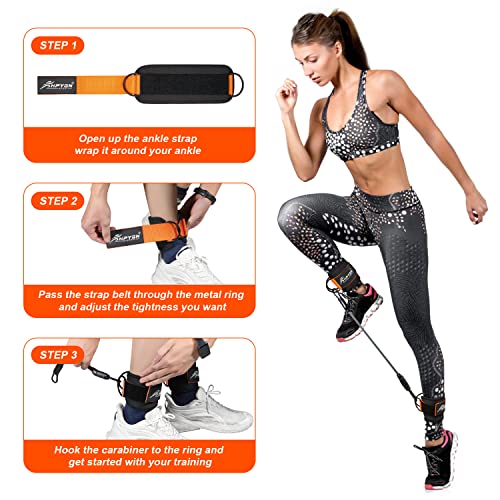 Ankle Resistance Bands With Cuffs, Ankle Bands For Working Out, Resistance Bands For Leg Butt Training Exercise Equipment For Kickbacks Hip Gluteus Training Exercises, Ankle Strap With Exercise Bands #TOP5