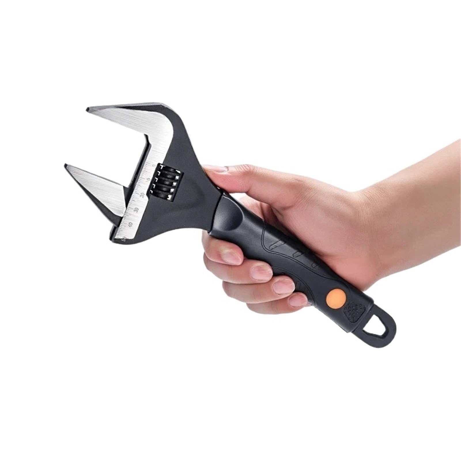 LUYSGBXR Adjustable Wrench Wide Mouth Adjustable Wrench Set, 6-Inch & 10-Inch Wrenches, Plumbing with Soft Grip(10 inch)