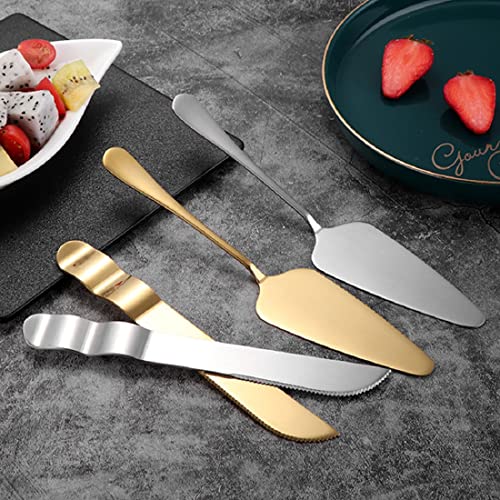 Cnyejqjc Cake Knife & Cake Server Set, 2 Pcs Classic Design Stainless Steel Pie Cake Serving Set Perfect For Birthday, Wedding, Parties And Events #TOP26