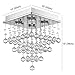 7PM Small Crystal Chandelier Flush Mount, Modern Chandeliers Crystal Ball Light Fixture 4-Lights Bathroom Chandelier Flush Ceiling Light for Bedroom Living Room Hallway 15 inch
