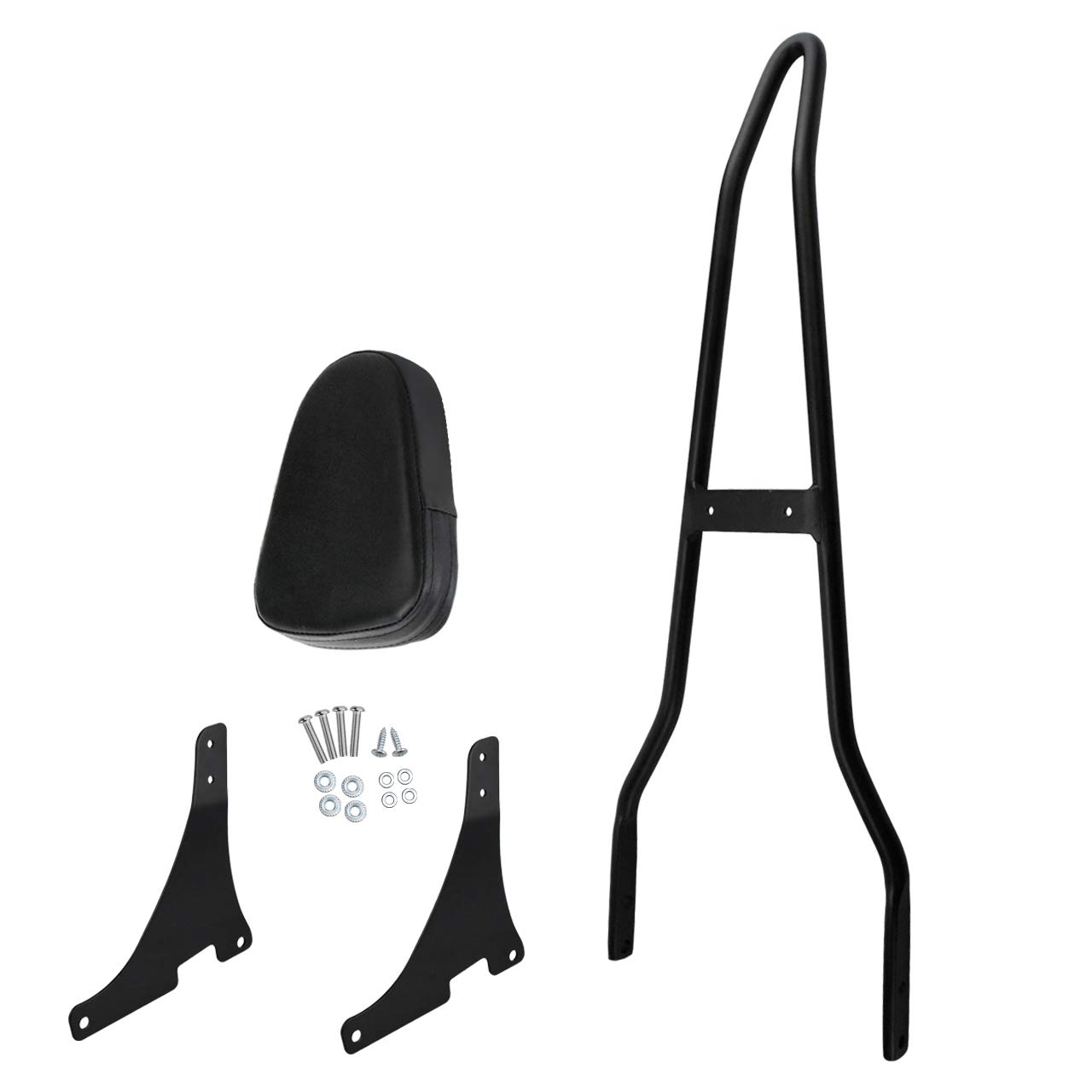 Moto Staccabile Posteriore Passeggero Schienale Sissy Bar con Cuscino Pad Fit per Harley Sportster XL 883 1200 2004-2023