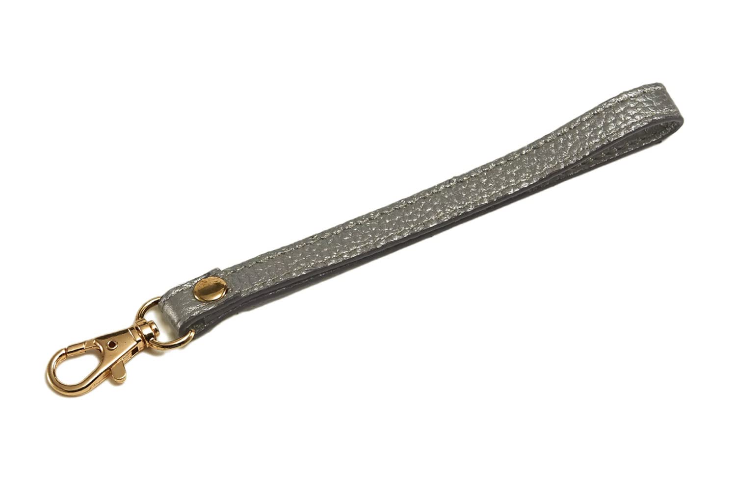 Vanenjoy Women's Silver Grey Genuine Leather Keychain Wristlet Keychain Strap For Wallet Purse Clutch Cellphone Wristlet Key(Grey),7.1 Inch X 0.47 Inch