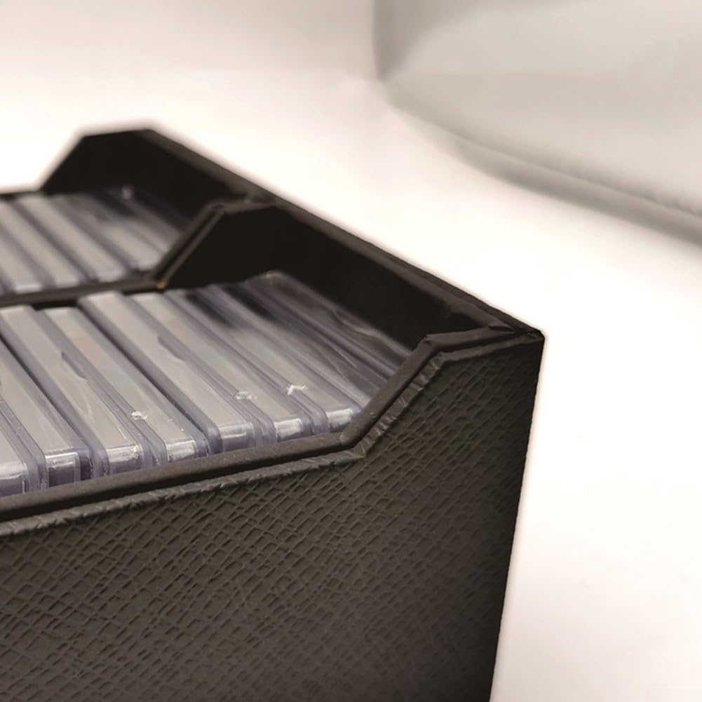 Organización conveniente Almacena hasta 200 monedas en estas cápsulas transparentes con espumas protectoras (negro)