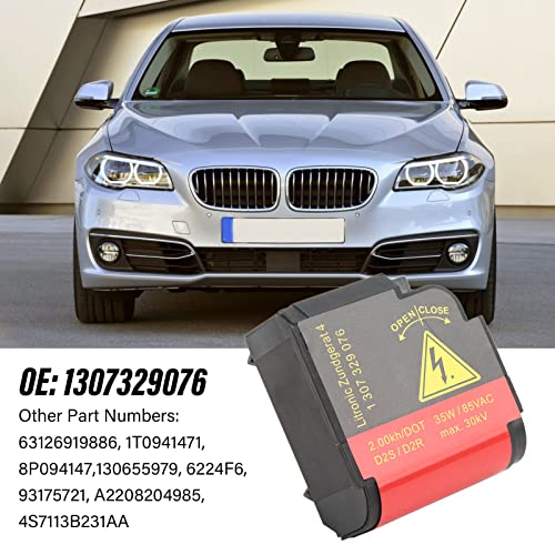 Akozon Scheinwerferzünder,-HID-Scheinwerfer-Zündervorschaltgerät D2S D2R Lampenfassung 1307329076 Ersatz für R50 R52 R53 2004-2007
