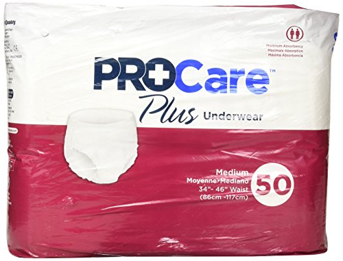 ProCare Protective Underwear, Medium (34 To 46 Inches) Pack of 40