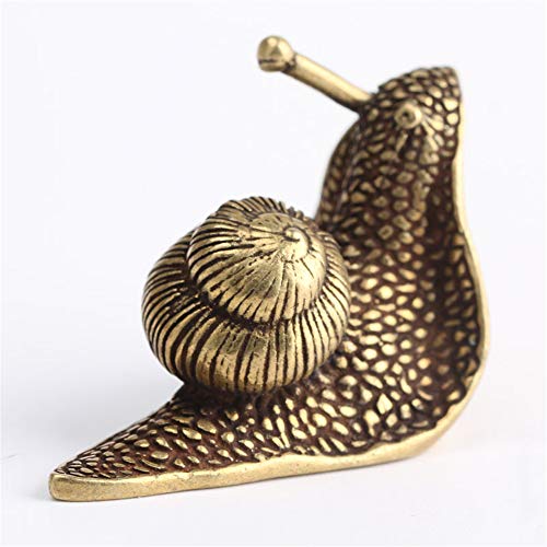 ZCQBCY Bronze Schnecke Statue Skulptur Reine Kupfer Handgemachte Tierfiguren Statuette Tee Haustiere Obst Tabletts Tee Tabletts Kupfer Dekor Kung Fu Tee Zubehör Moderne Dekoration Ornamente Cover