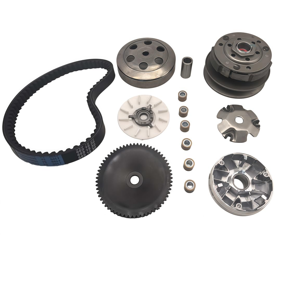 clutch Assembly and Variator Assembly with 669 belt, fit for GY6 50cc 139QMB Engine ScooterATV Quad Moped