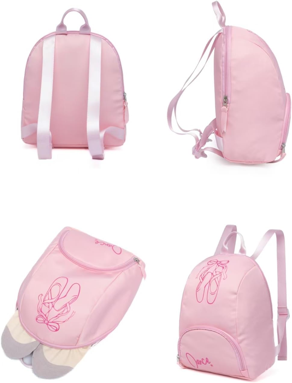 Girls Dance Bag, Ballet tutu Backpack Age 3-8 (Pink Salt) - Image 3
