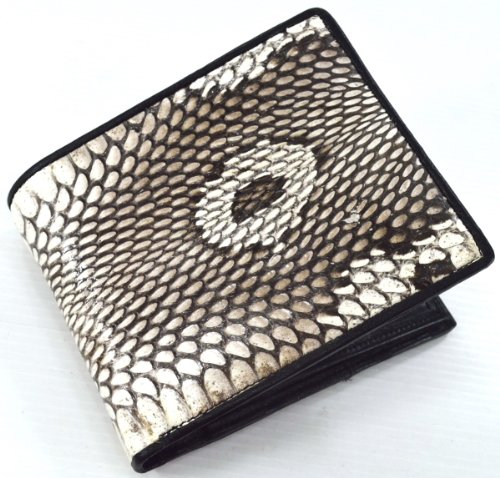 +ThaiPremiumHouse+GENUINE COBRA SNAKE HOOD LEATHER MEN'S BIFOLD WALLET NEW