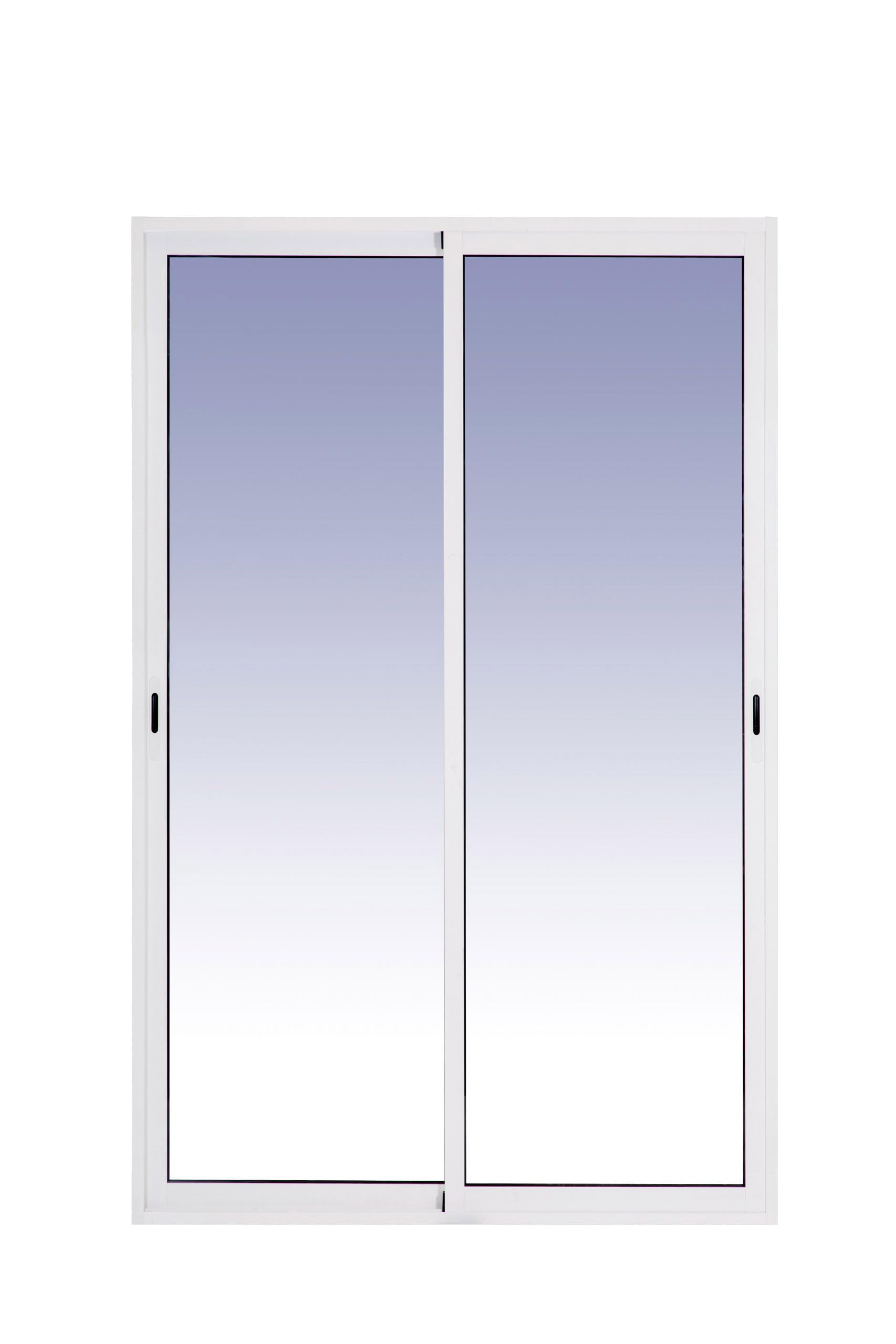 Ventanastock Puerta Balconera Aluminio 1200x2000 Corredera 2 hojas y marco preparado en kit