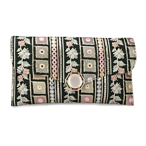 LONGING TO BUY Handcrafted Sling Bag Foldover Clutch For Women, Jaipuri Handicraft Sling Bag For Women2