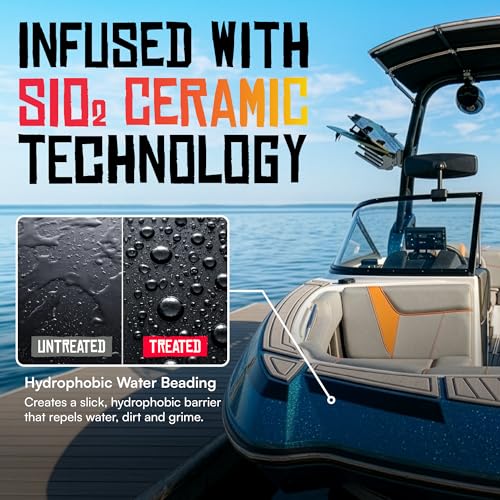 Image of Boat Juice Protection Boat Ceramic Coating | Boat Wax Spray, Marine Ceramic Coating | Superior Shine + Protection | Very Cherry Scent | Marine Detailing & Cleaning Supplies | Made in USA (16oz)