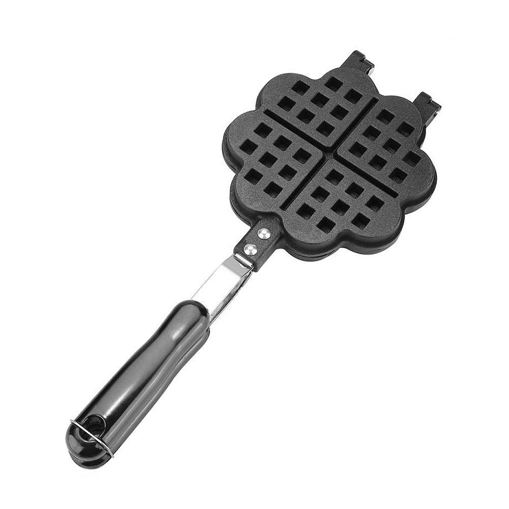 CANDeal Padella per Waffle Antiaderente a Forma di Cuore Waffle belgi, tostapane, tostapane, Colazione, Utilizzare sul Piano Cottura