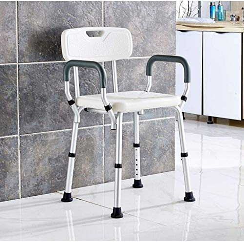 Nivok Bath Stools,Bathroom Safety Shower Chair Bath Seat With Padded Armrests And Back Adjustable Bathtub Shower Bench #TOP3
