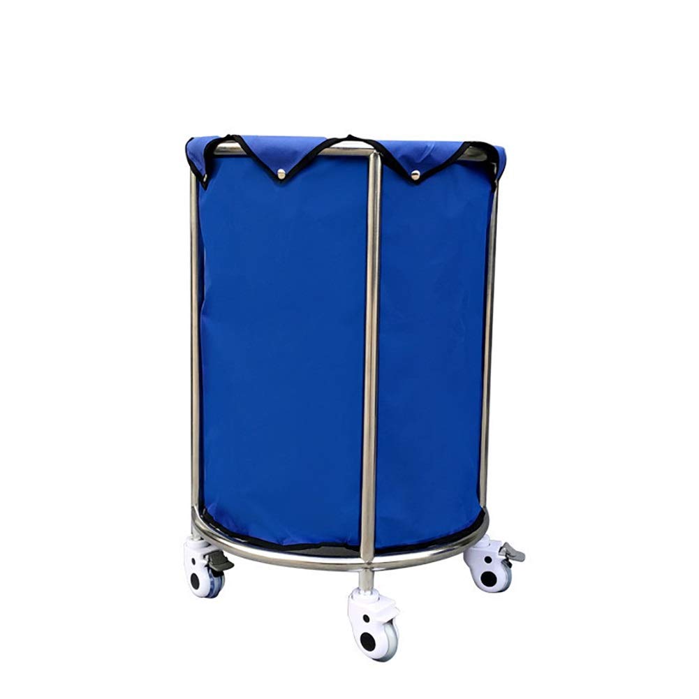 DFEDHF Trolleys,Cart Trolley Laundry Hamper Sorter Cart,Round Laundry Sorter on Smooth-Rolling Wheel, Room Service Cart Storage Trolley