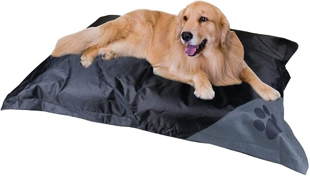 CnA Stores - Waterproof Pet Bed For Dogs - Non-Slip Fabric - Easy Care Wipe Clean Cover - 89cm x 64cm (Black)