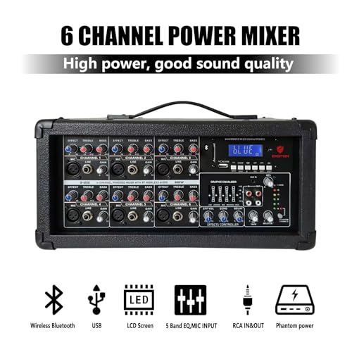 Image of EXOTON S-1202 12inch 2000W Bluetooth PA System with Powered Mixer Set
