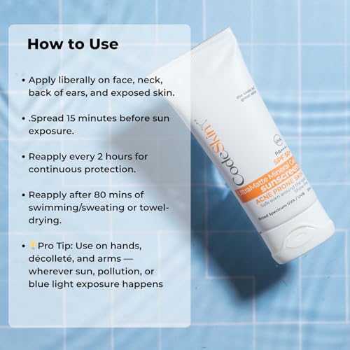 Image of Ultramatte Mineral Gel Sunscreen for Men & Women - 30ml | SPF 50+ PA++++ | Designed For Acne Prone Skin | Zinc Oxide-Based Protection | Non-Comedogenic Formula | Sweat /Water Resistant | No White Cast | Fragrance-Free