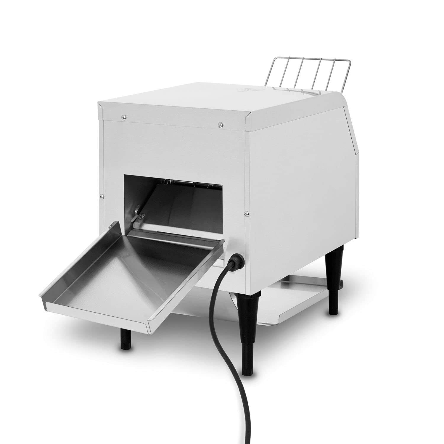 VERTES Tostapane Continuo con Nastro Trasportatore in Acciaio Inox (1340W, 230V, Gastro Profi per Toast e Panini per Hamburger, Scomparto Aggiuntivo, 2 Scomparti di Uscita, 7 Impostazioni di Velocità)