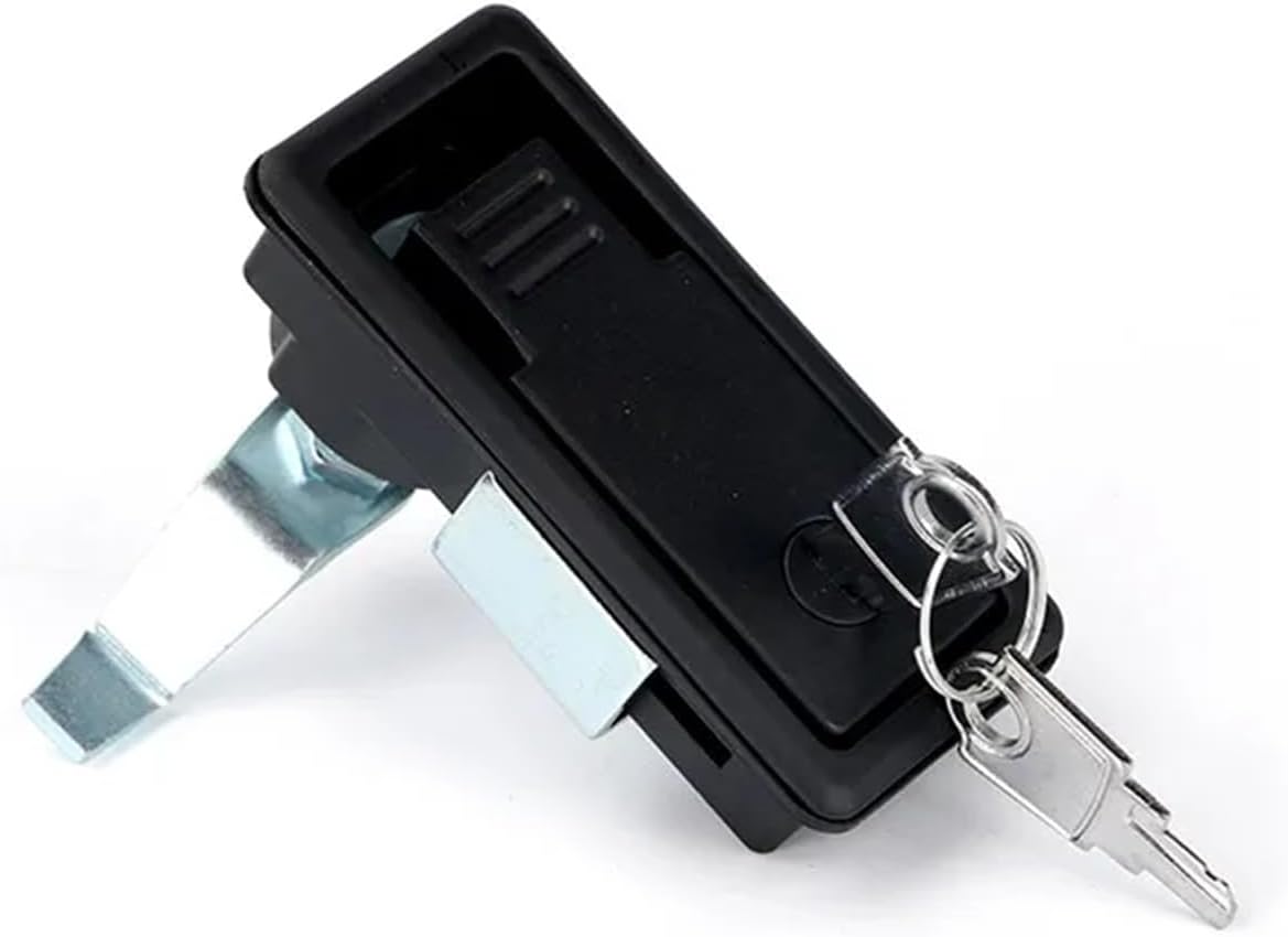 MS726 Adjustable Grip Compression Latch with Key Handle Cylinder Panel Lock 1Pcs(MS726-1A Black)