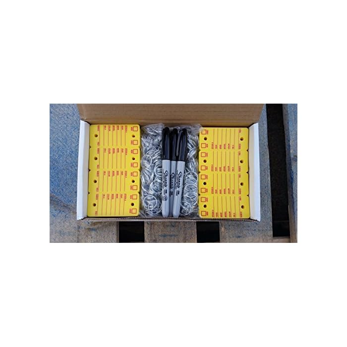 Buy Car Dealer Key Tags, Box 500 Plastic Yellow Survivor (Rigidene