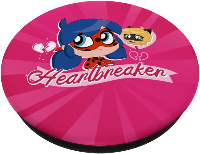 Miraculous Ladybug Chibi Collection Heartbreaker PopSockets Swappable PopGrip