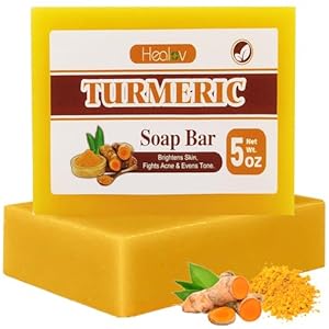 Turmeric Soap Bar for Hyperpigmentation – Turmeric Skin Brightening Soap for Dark Spots, Intimate Areas, Underarms – Turmeric Face Wash Reduces Acne, Scars & Cleanses Skin – Turmeric Face & Body Wash