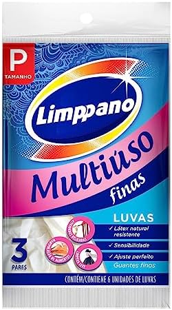 Limppano Luvas Finas Multiuso 6 Unidades Tamanho P