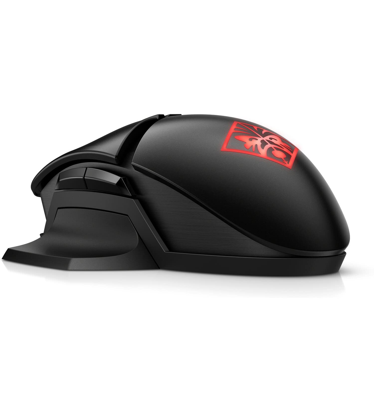 HP Photon Omen Ratón Inalámbrico Gaming - (100-16000 PPP, 11 Botones Programables, Batería Carga QI - Duración hasta 50 Horas, RGB LED, Windows 10 y Superior; MacOS 10.11 o Posterior), Color Negro